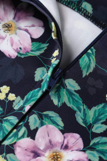 Annie Purple Floral Swing Dress