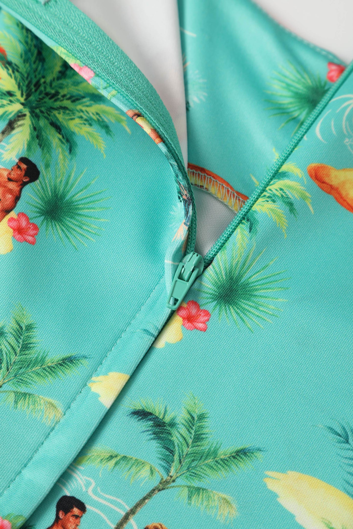 Amanda Turquoise Sunset Pinup Couple Swing Dress