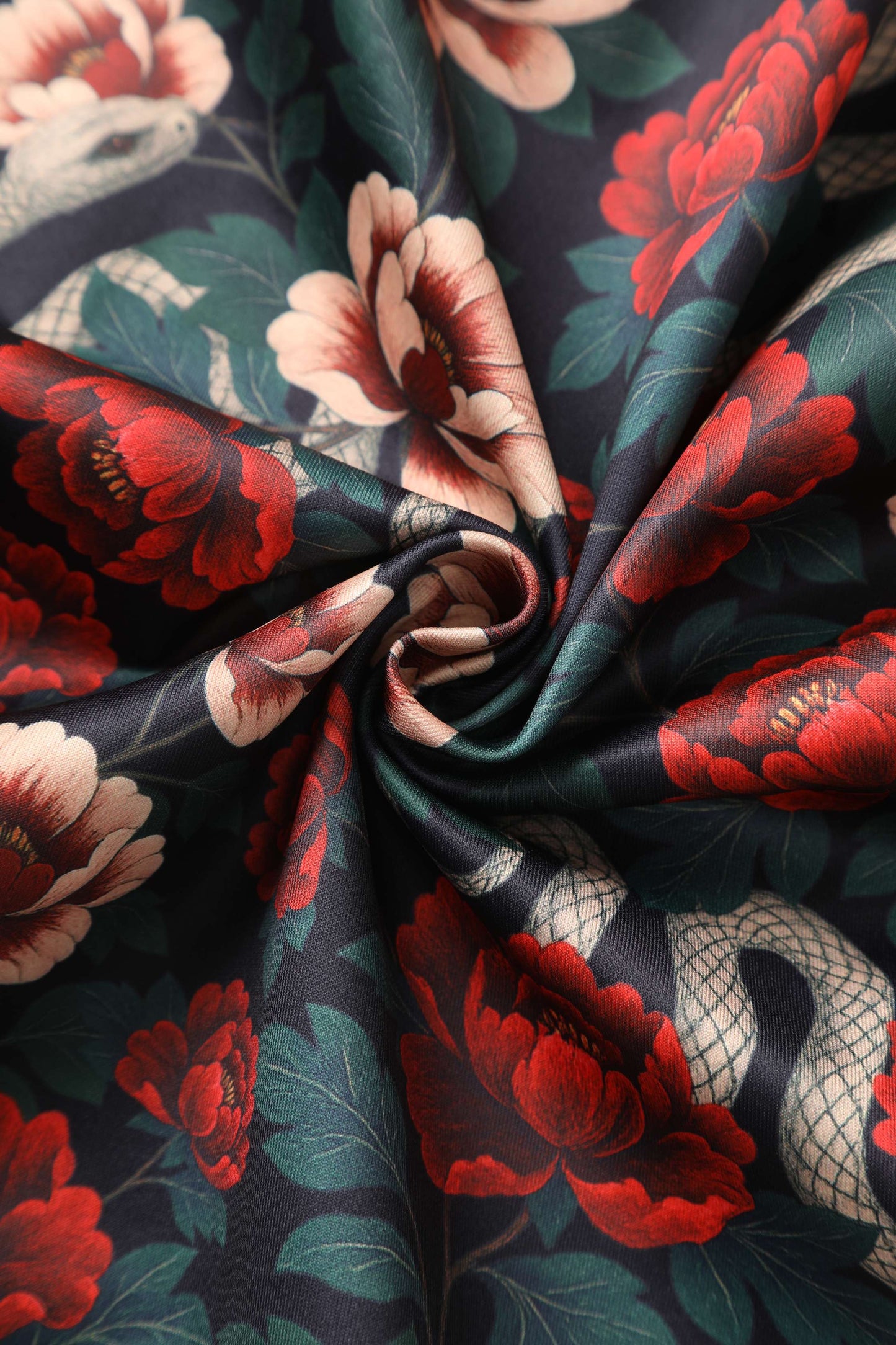 Amanda Rockabilly Rose & Snake Print Dress