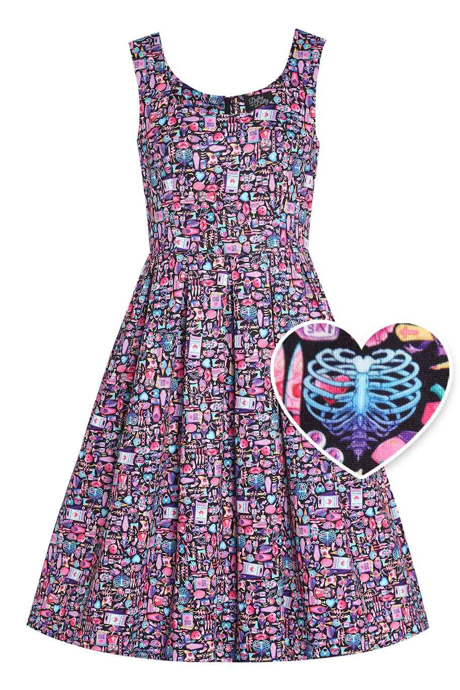 Amanda Y2K Goth Punk  Flared Dress