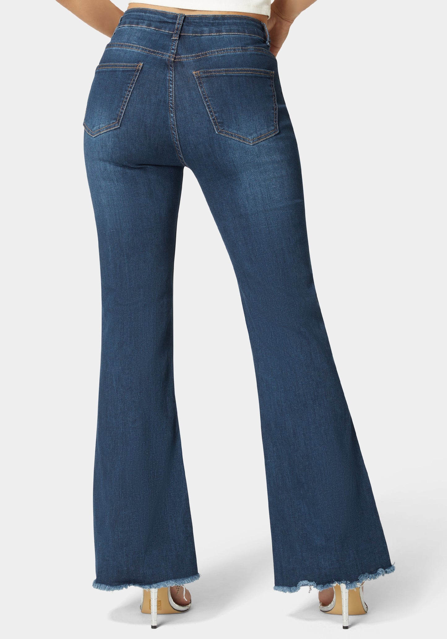 Flare Pant With Rhinestone Fringe