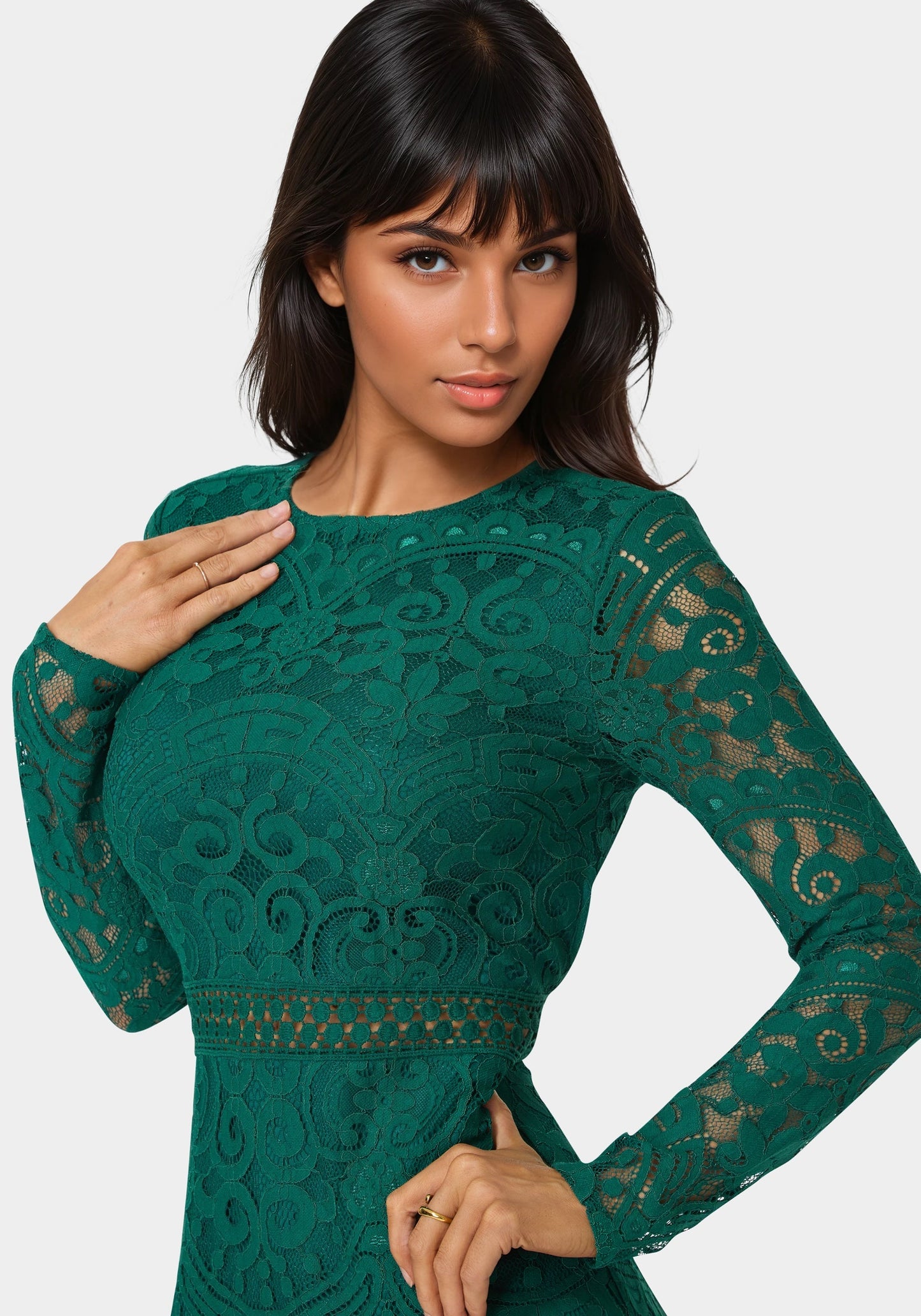 Open Back Lace Mini Dress