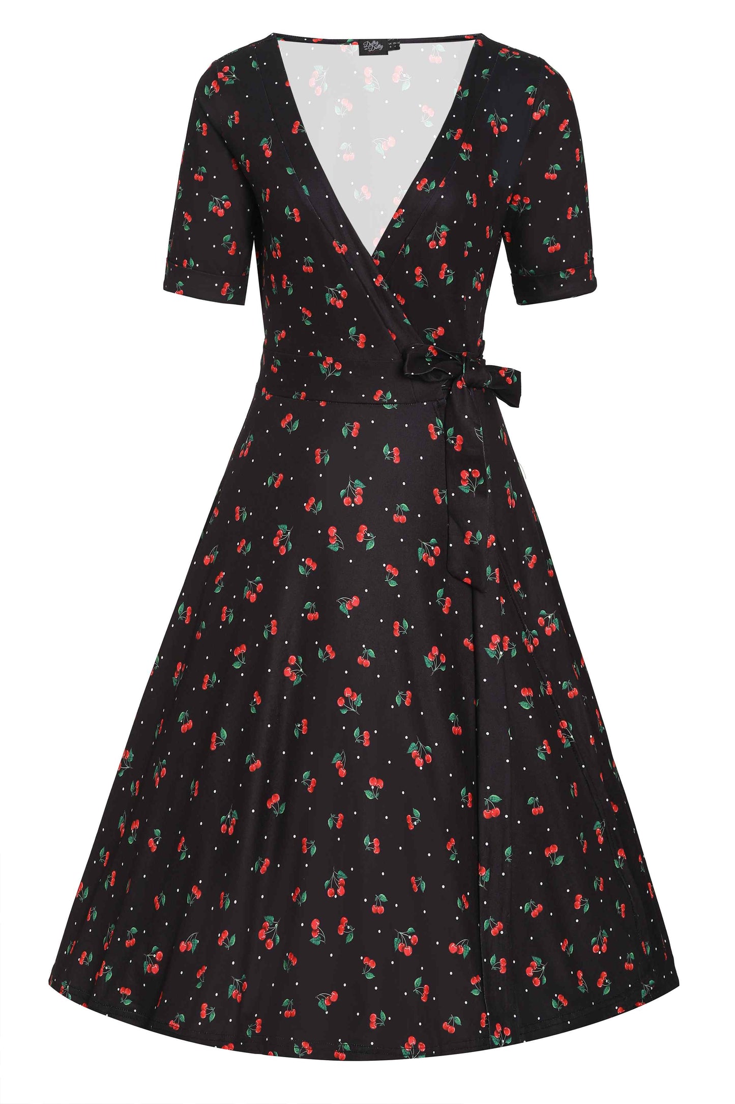 Matilda Black Cherry Wrap Dress