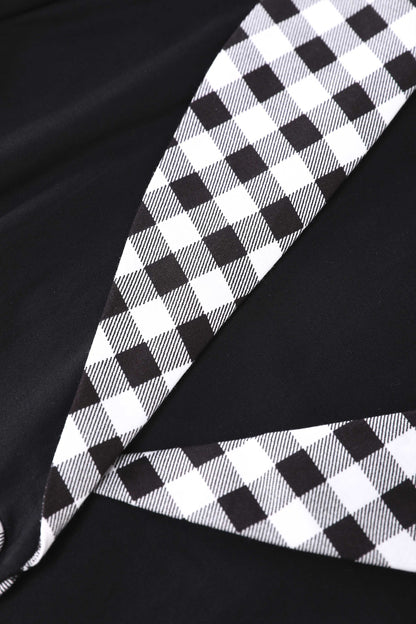 Mollie Black Full Circle Shirt Dress With Gingham
