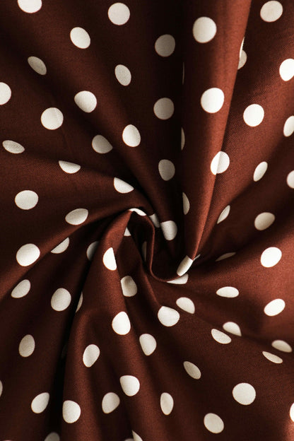 Helen Brown Polka Dot Cotton Midi Dress
