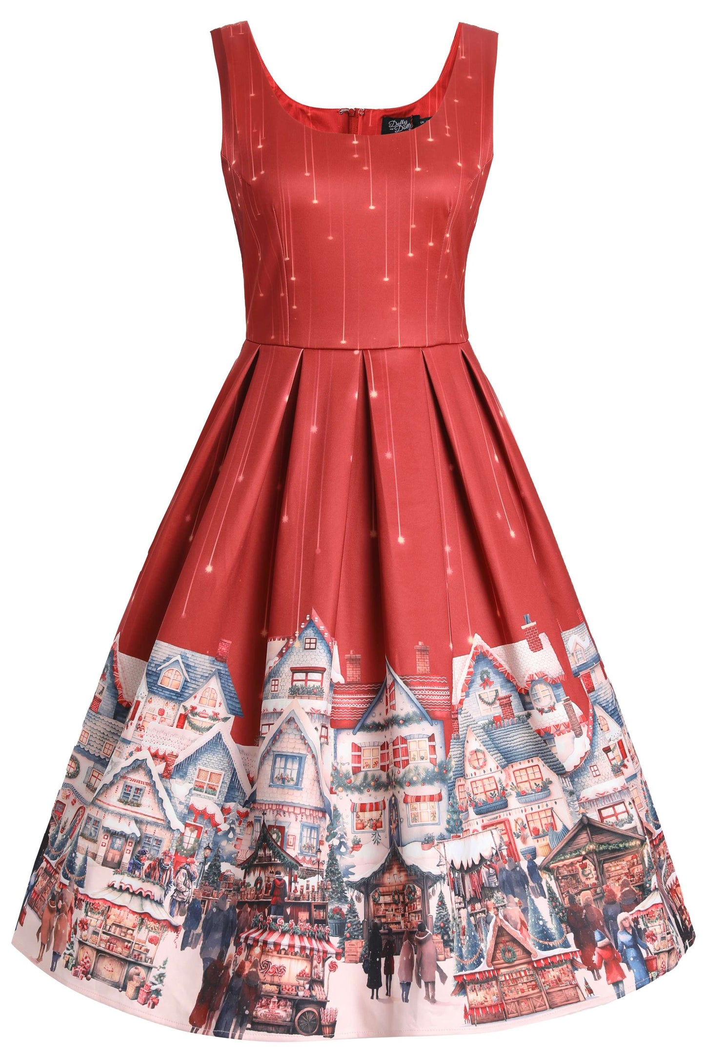 Amanda Christmas Market Red Flared Dress