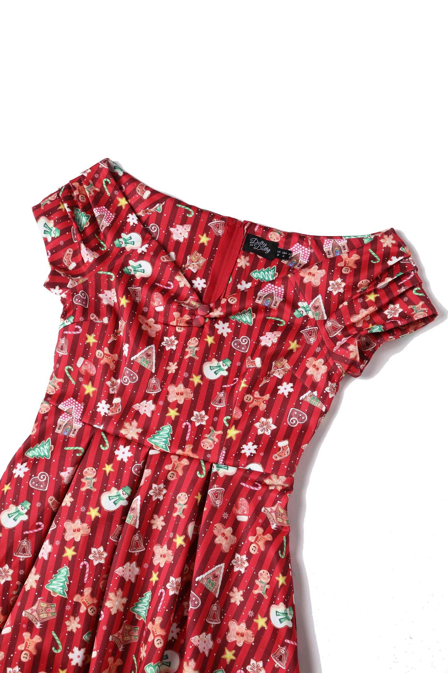 Lily Christmas Gingerbread Cookie Off Shoulder Dress