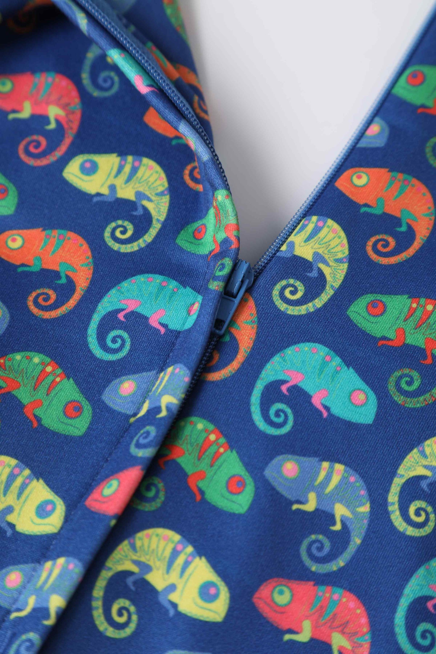 Esther Colourful Chameleon Jumpsuit In Blue