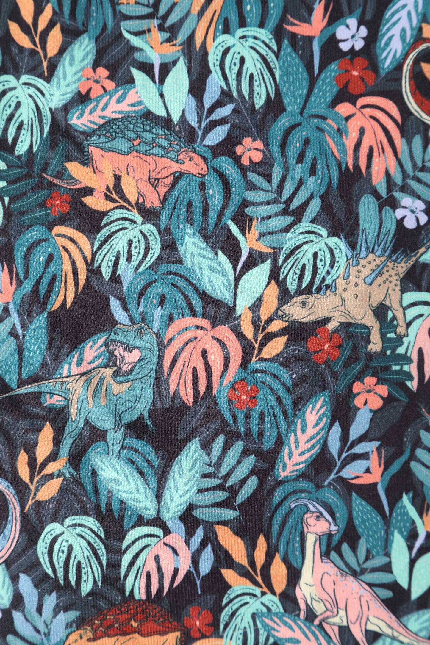 Esther Colourful Dinosaur Jumpsuit In Green