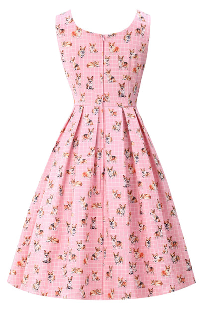 Amanda Corgi Pink Swing Dress