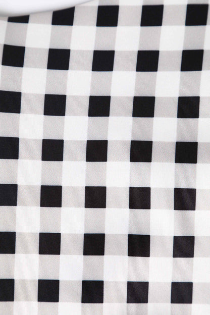 Cheryl Black Gingham Pencil Dress