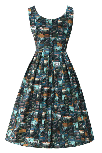 Amanda Green Dinosaur Flash Card Swing Dress