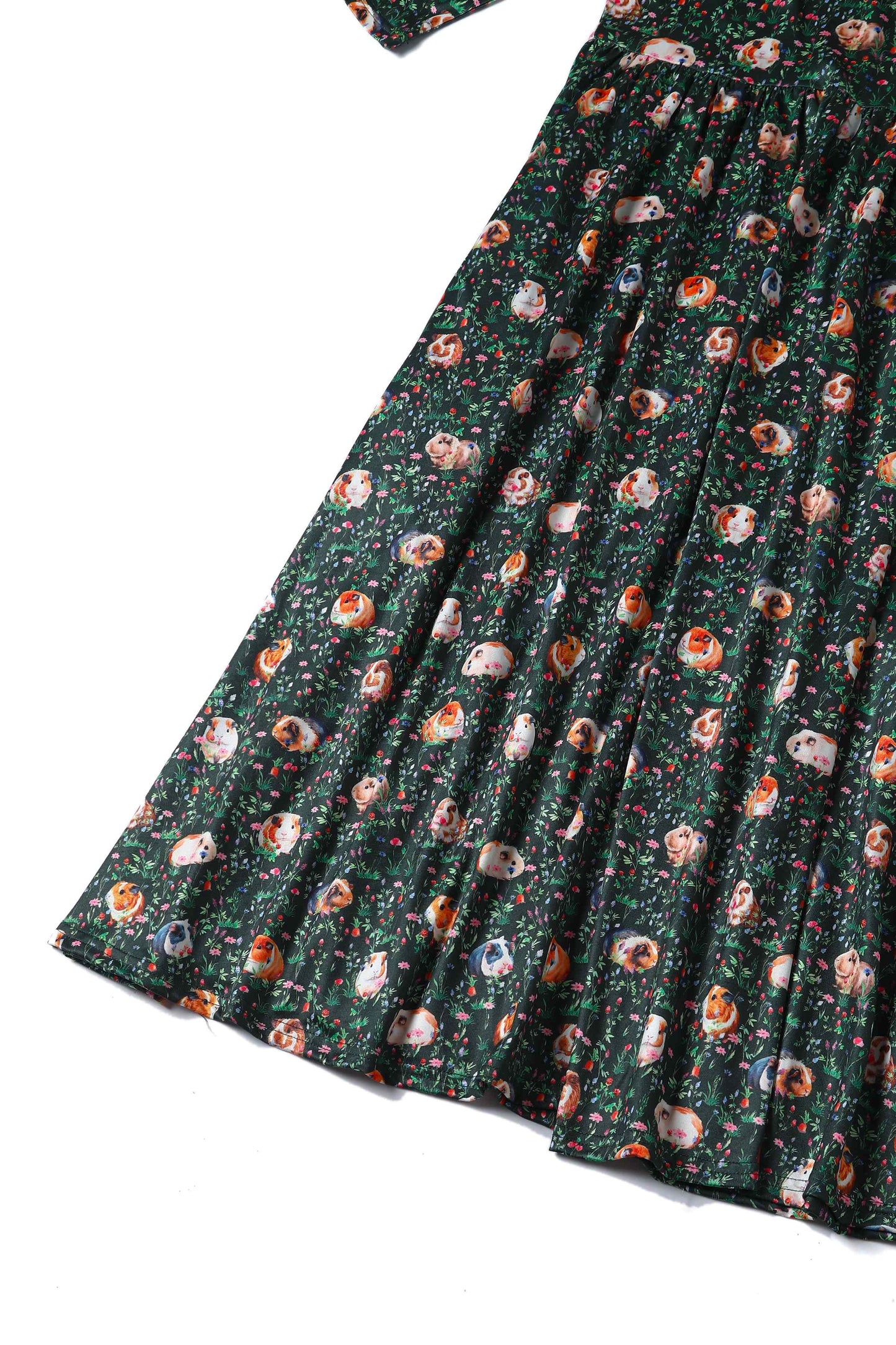 Billie Green Guinea Pig Print Dress