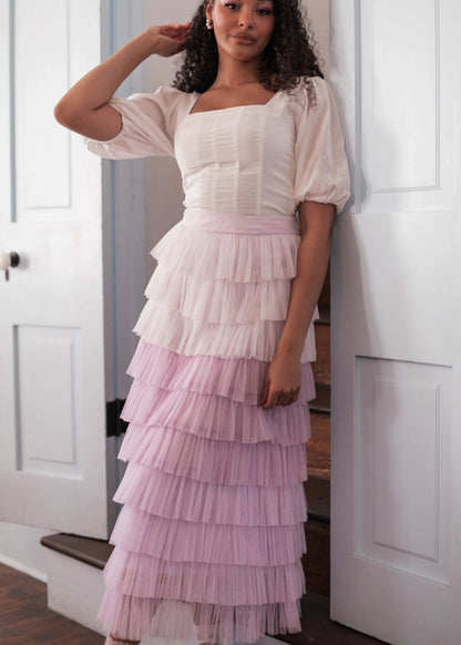 Falling Petals Skirt - Purple