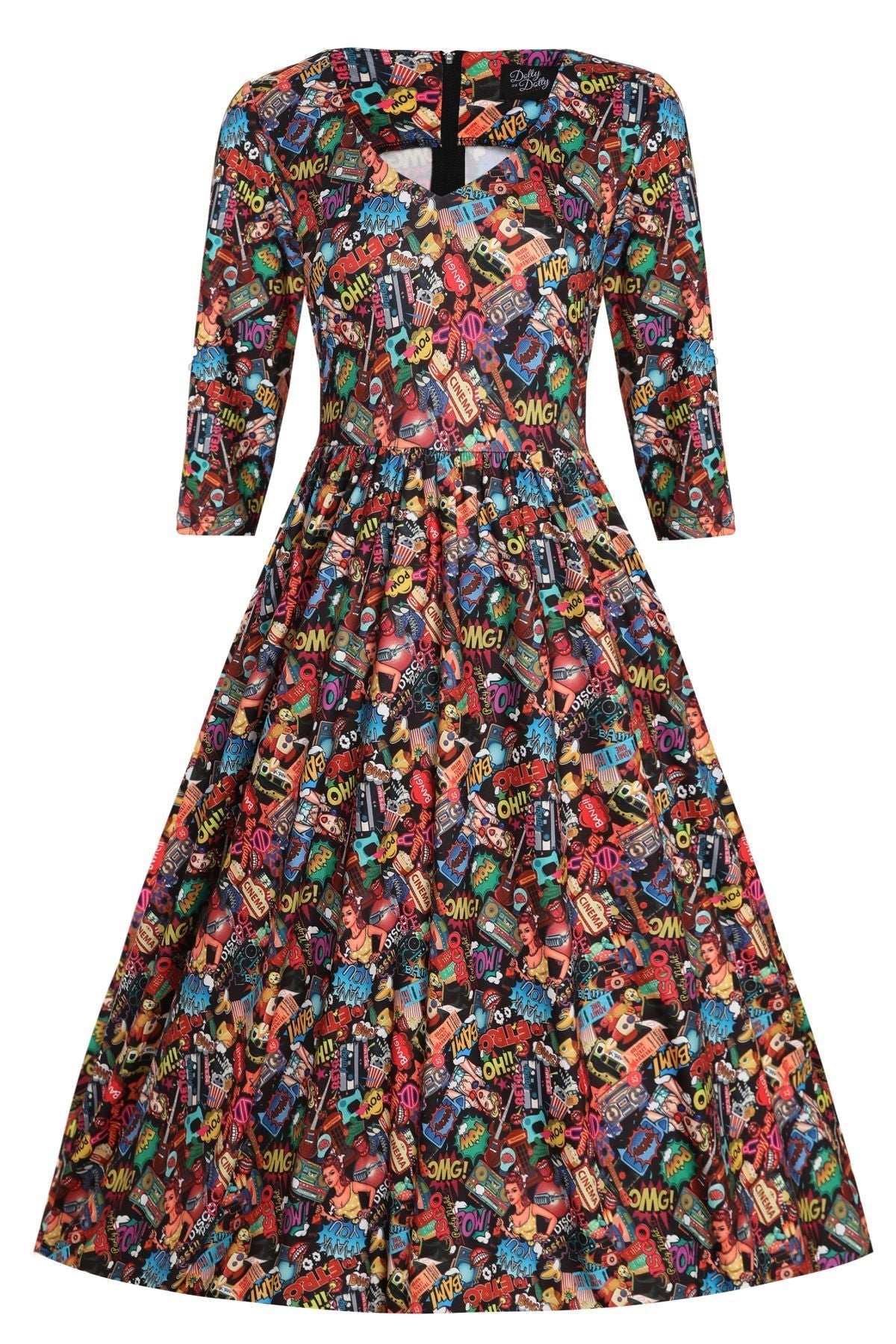 Billie Long Sleeved Pop Art Dress