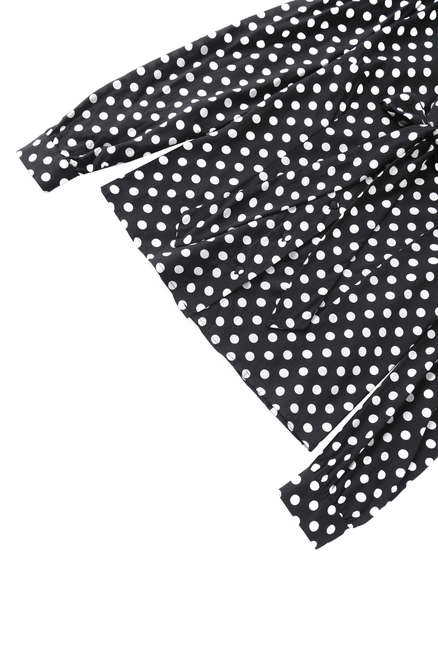 Margaret Polka Dot Long Sleeved Blouse In Black