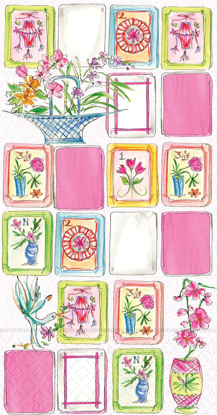 Mahjong pink Guest Napkin
