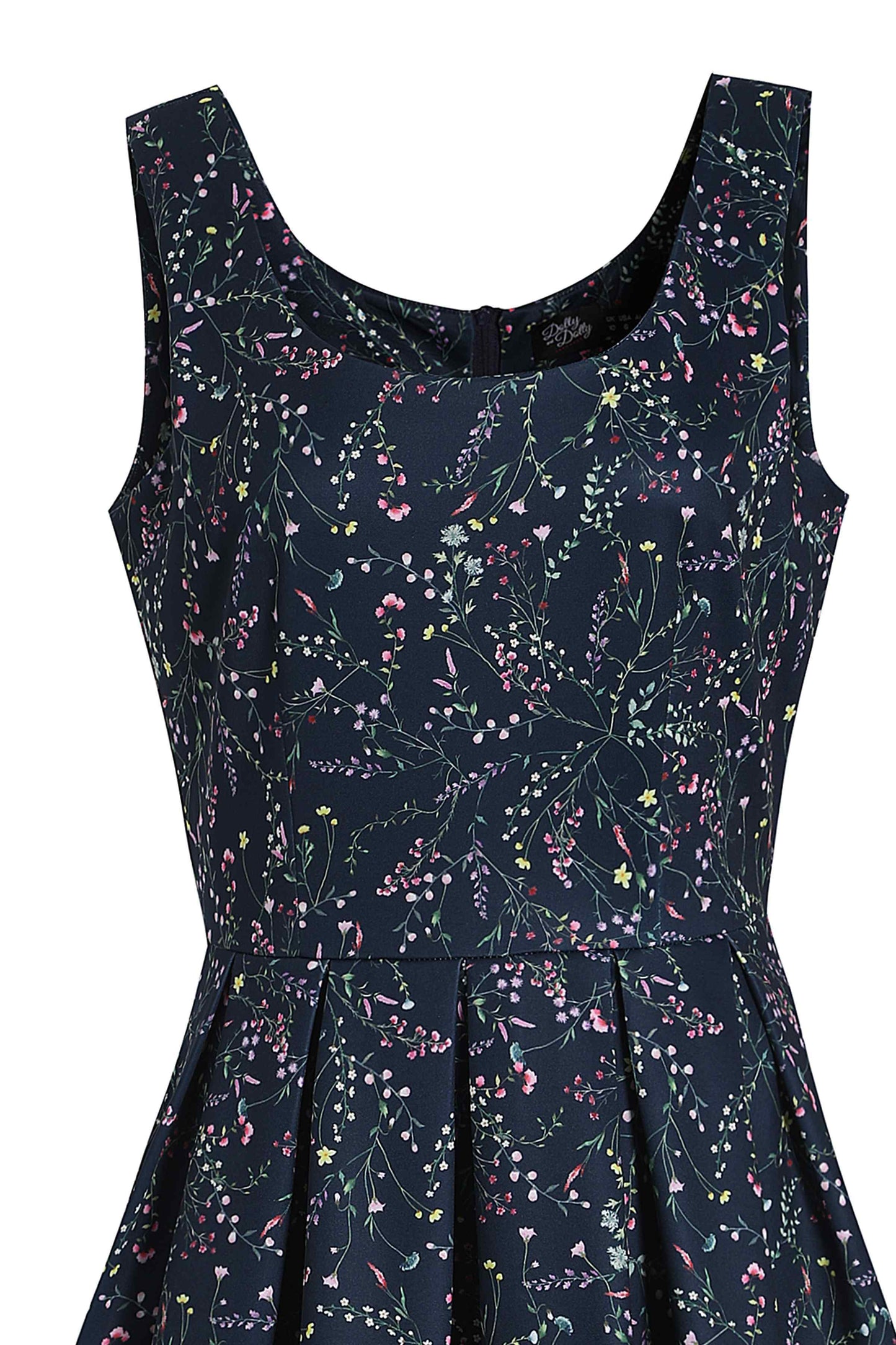Amanda Navy Blue Meadow Dress
