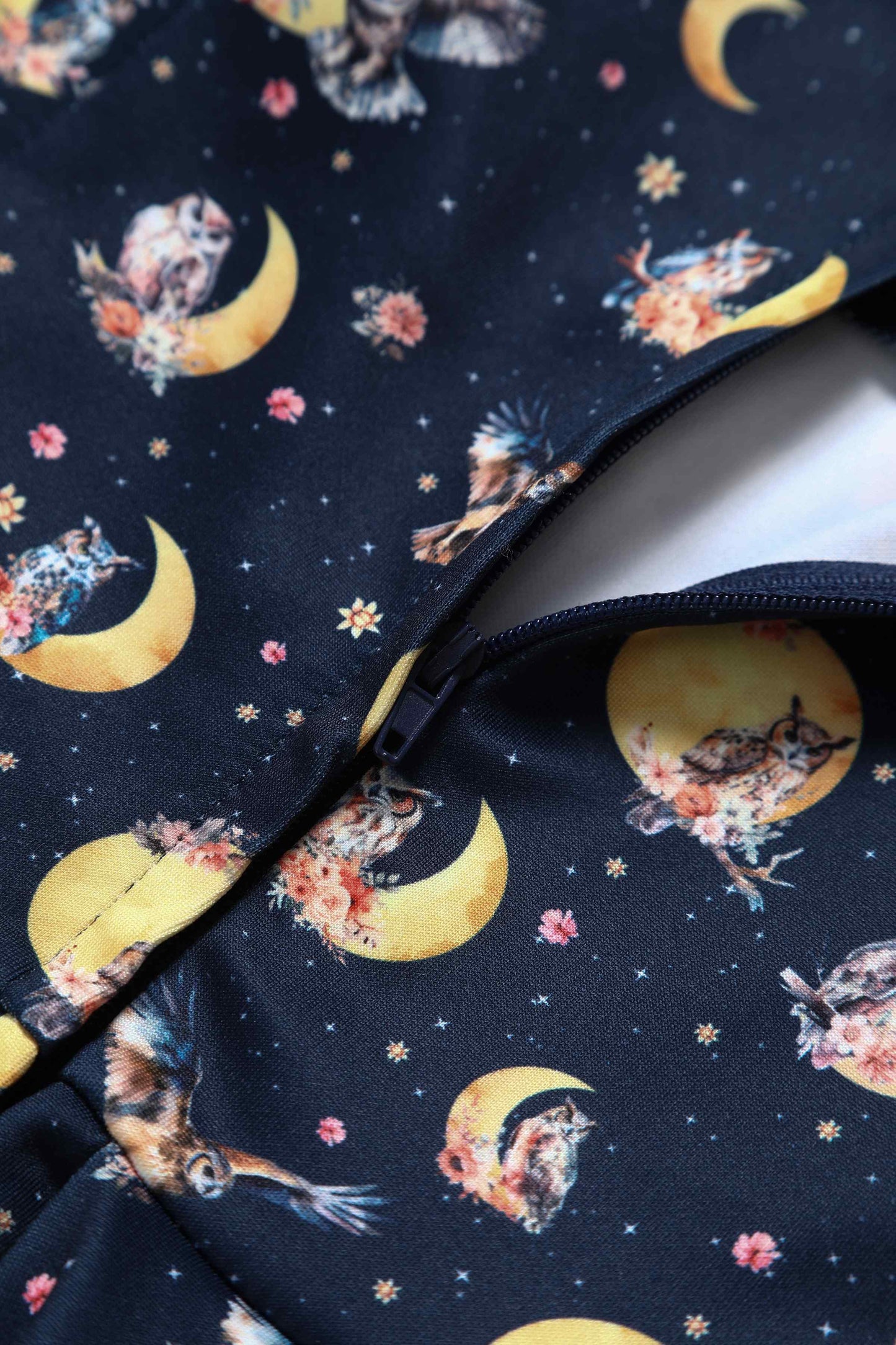 Amanda Navy Blue Night Owl Swing Dress
