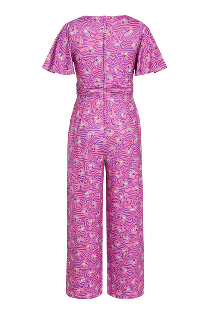 Esther Pink Cheshire Cat Smile Jumpsuit