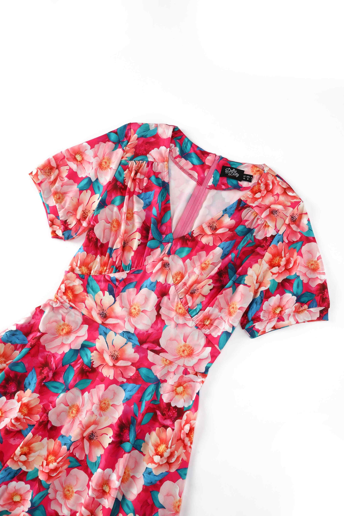 Julia Pink Magnolia Casual Midi Dress