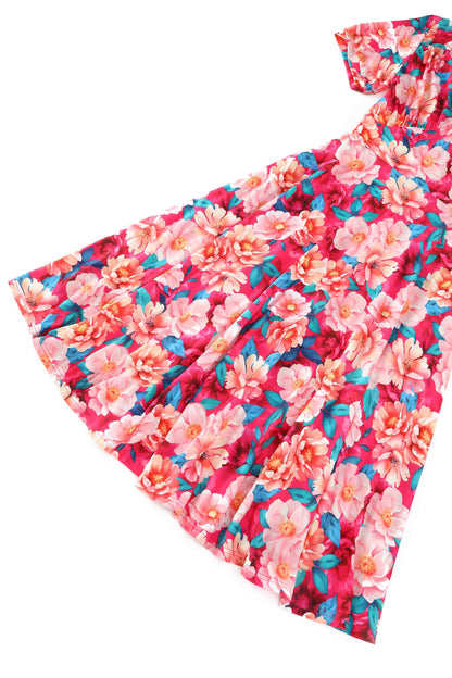 Julia Pink Magnolia Casual Midi Dress
