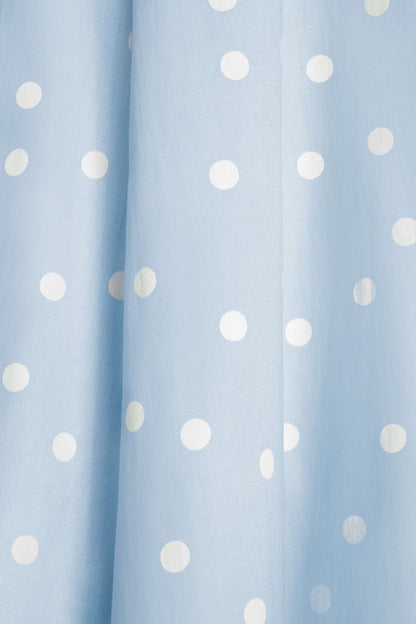 Claudia Polka Dot Dress In Baby Blue