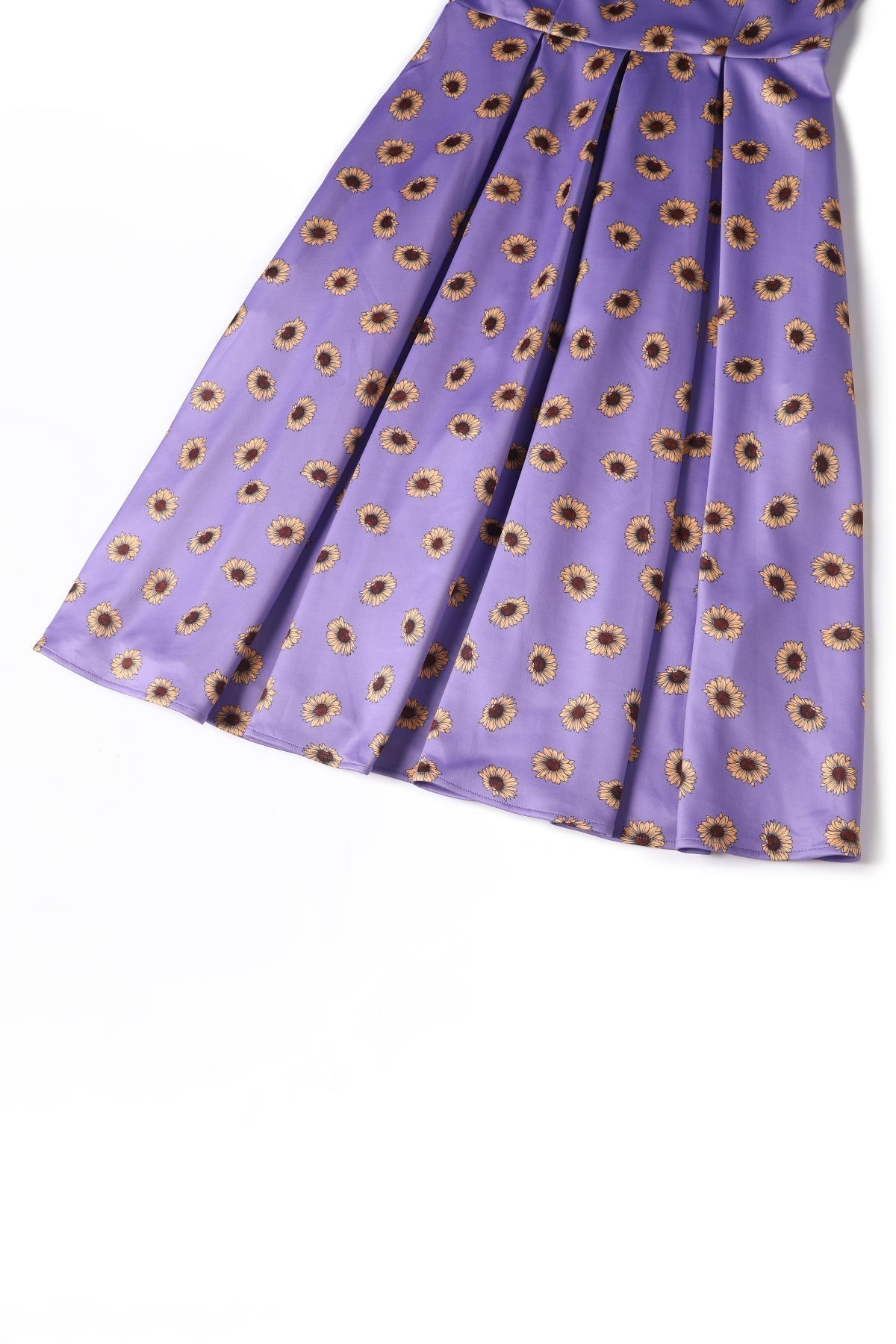 Lily Purple Off Shoulder Dress With Yellow Sunflowers