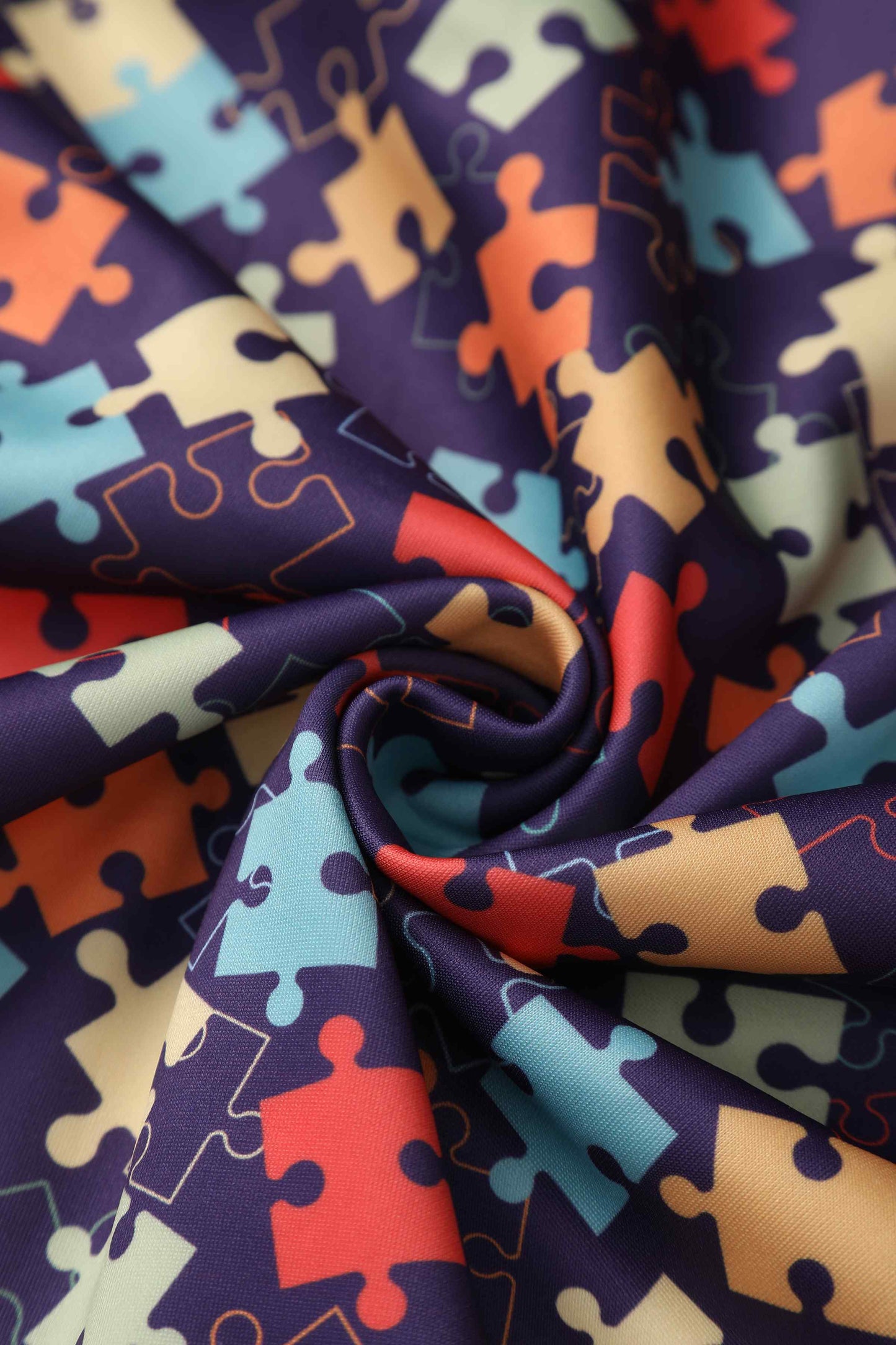 Amanda Puzzle Print Swing Dress