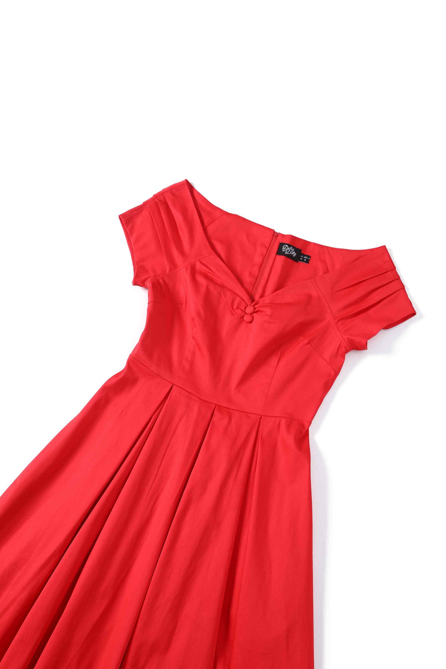 Lily Red Off Shoulder Midi Dress
