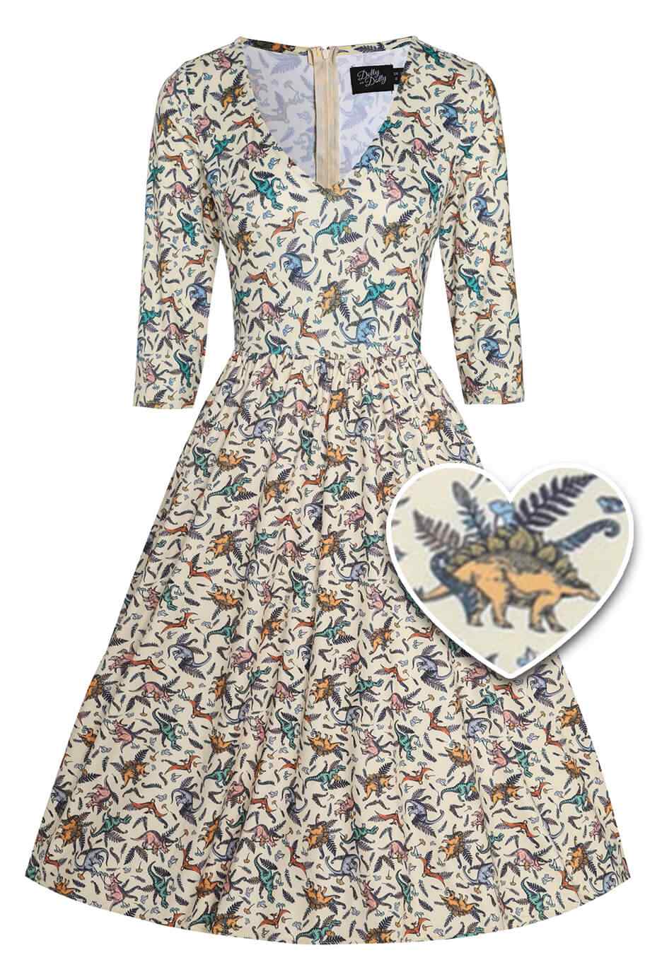 Billie Roar-some Dinosaur Long Sleeved Dress