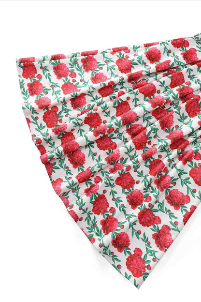 Aisley Ivory Vintage Rose Box Pleated Skirt