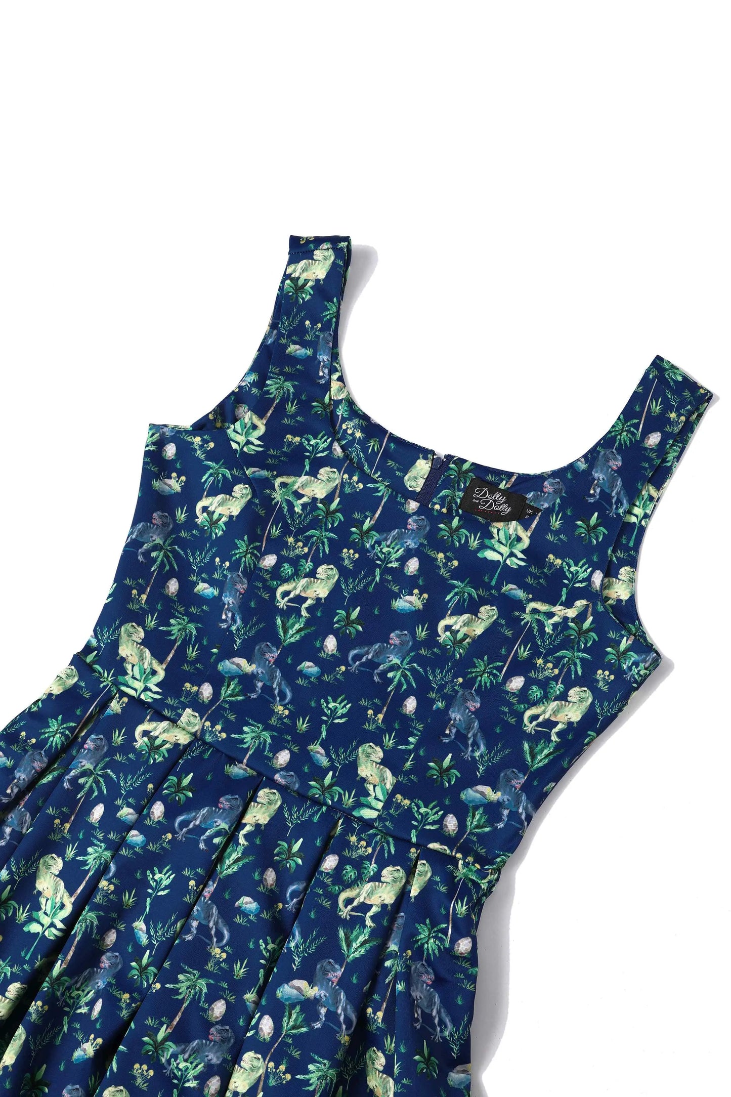 Amanda Navy Blue T-Rex Dress