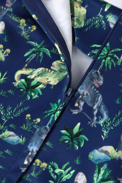 Amanda Navy Blue T-Rex Dress