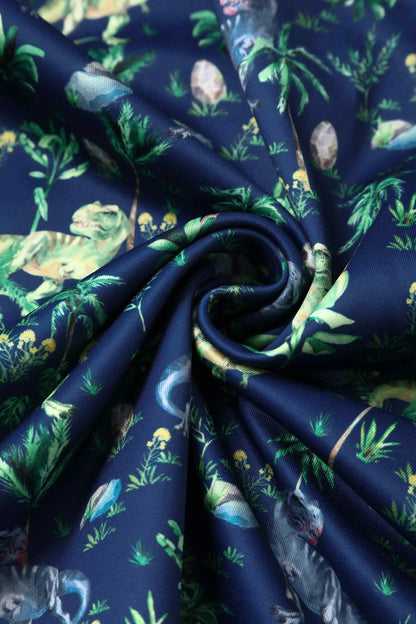 Amanda Navy Blue T-Rex Dress