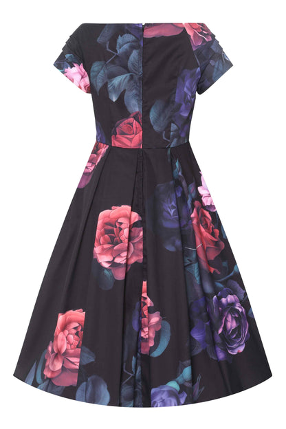 Lily Peony Garden Off Shoulder Dress