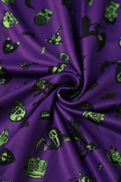 Billie Purple Wizard & Witch Long Sleeved Dress