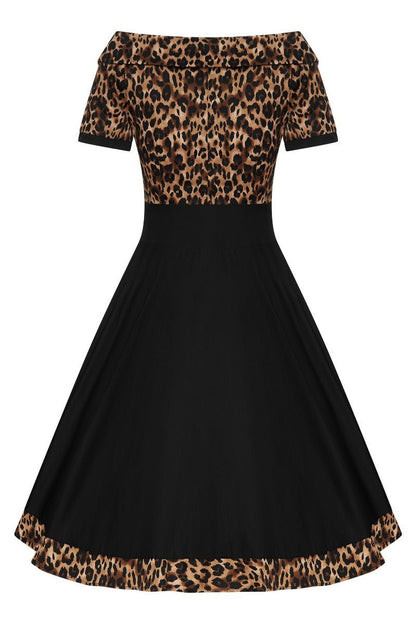 Darlene Swing Dress in Leopard Print