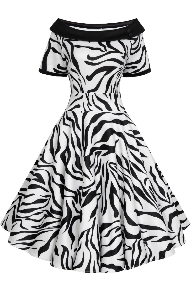 Darlene Zebra Flared Dress